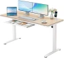 Thumbnail Glass Standing Desk with Drawers and USB Charging — Standing Desk, Furmax