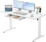 Thumbnail Glass Standing Desk with Drawers and USB Charging — Standing Desk, Furmax