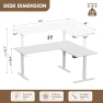 Thumbnail L Shaped Standing Desk with 2 Preset Heights — Standing Desk, Furmax