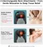 Thumbnail Shiatsu Neck and Back Massager for Chair with Heat, 2 Interchangeable Attachments Full Back Massage Pad Deep Tissue,... — Massage Chairs, RQH