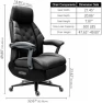 Thumbnail Big and Tall Office Chair 500lbs - Leather Power Recliner with Massage, Heating & Ventilation, Ergonomic High Back Desk... — Smart Chairs, Kinnls