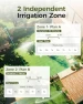 Thumbnail Brass Sprinkler Timer 2 Zone, IP66 Waterproof Programmable Water Hose Timer 2 Outlet with Large Display — Irrigation System, Diivoo