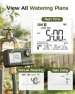 Thumbnail Brass Sprinkler Timer 2 Zone, IP66 Waterproof Programmable Water Hose Timer 2 Outlet with Large Display — Irrigation System, Diivoo