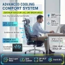 Thumbnail Ergonomic Office Chair with Footrest & Adjustable Lumbar Massager — Smart Chairs, COTYFLY