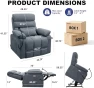 Thumbnail Power Lift Recliner Chair with Heat & Massage, Dual Motor, Cup Holder, USB-C — Massage Chairs, SUKACH