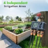 Thumbnail Water Timer with Brass Inlet, 4 Independent Zones — Irrigation System, Insoma