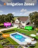 Thumbnail WiFi Water Timer for Garden Hose, 4 Zone Smart Sprinkler Timer with Brass Inlet — Irrigation System, Diivoo