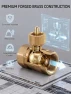 Thumbnail Smart WiFi Water Valve, Brass Motorized Ball Valve with Timer & App Remote Control — Water Shut Off Valve, CREECHWA