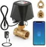 Thumbnail Smart WiFi Water Valve, Brass Motorized Ball Valve with Timer & App Remote Control — Water Shut Off Valve, CREECHWA