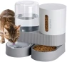 Thumbnail 2 Pack Automatic Cat Feeder Stainless Steel Water Dispenser Gravity Food Feeder and Waterer Set with Pet Food Bowl — Automatic Pet Feeder, Pawzone