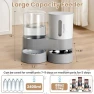 Thumbnail 2 Pack Automatic Cat Feeder Stainless Steel Water Dispenser Gravity Food Feeder and Waterer Set with Pet Food Bowl — Automatic Pet Feeder, Pawzone