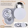 Thumbnail 2 Pack Automatic Cat Feeder Stainless Steel Water Dispenser Gravity Food Feeder and Waterer Set with Pet Food Bowl — Automatic Pet Feeder, Pawzone
