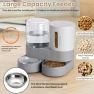 Thumbnail 2 Pack Automatic Cat Feeder Stainless Steel Water Dispenser Gravity Food Feeder and Waterer Set with Pet Food Bowl — Automatic Pet Feeder, Pawzone