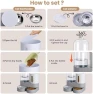Thumbnail 2 Pack Automatic Cat Feeder Stainless Steel Water Dispenser Gravity Food Feeder and Waterer Set with Pet Food Bowl — Automatic Pet Feeder, Pawzone