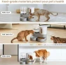 Thumbnail 2 Pack Automatic Cat Feeder Stainless Steel Water Dispenser Gravity Food Feeder and Waterer Set with Pet Food Bowl — Automatic Pet Feeder, Pawzone