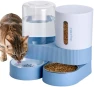 Thumbnail 2 Pack Automatic Cat Feeder Stainless Steel Water Dispenser Gravity Food Feeder and Waterer Set with Pet Food Bowl — Automatic Pet Feeder, Pawzone