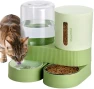 Thumbnail 2 Pack Automatic Cat Feeder Stainless Steel Water Dispenser Gravity Food Feeder and Waterer Set with Pet Food Bowl — Automatic Pet Feeder, Pawzone