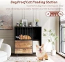 Thumbnail Cat Feeding Station Furniture with Storage and Scratching Board — Automatic Pet Feeder, Qiaoxuan
