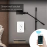 Thumbnail Smart Power Wall Outlet with USB, WiFi Socket with 2 Plug Outlets 15 Amp Divided Control — Smart Plug, MoesGo