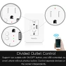 Thumbnail Smart Power Wall Outlet with USB, WiFi Socket with 2 Plug Outlets 15 Amp Divided Control — Smart Plug, MoesGo