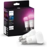 Thumbnail Hue Smart LED A19 Bulb 2-Pack, White Color Ambiance — Smart Light Bulb, Philips