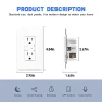 Thumbnail Smart Wall Outlet, 2 Individually Controlled Ports, 15Amp TR Receptacle — Smart Plug, junlit