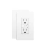 Thumbnail Smart Wall Outlet, 2 Individually Controlled Ports, 15Amp TR Receptacle — Smart Plug, junlit