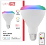 Thumbnail Wi-Fi LED Smart Light Bulb, BR30, 65W Equivalent, RGB, Color Changing, White Select Tunable 2700K - 6500K, Dimmable,... — Smart Light Bulb, UltraPro