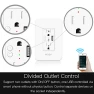 Thumbnail WiFi Smart Wall Outlet, 15A Divided Control 2 in Wall Socket with USB Interface — Smart Plug, MOES