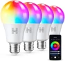 Thumbnail Smart Light Bulbs 2 Pack, A19 Color Changing LED (800 Lumens), WiFi & Bluetooth, Music Sync, Compatible with Alexa &... — Smart Light Bulb, Homefy
