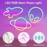 Thumbnail 16.4ft LED Neon Rope Lights with App Control and Remote — LED Strip Lights, RCUICA