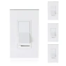 Thumbnail In Wall Dimmer Switch for LED Light/CFL/Incandescent, 3-Way Single Pole Dimmable Slide, 600W max Incandescent, 150W max... — Smart Switch, CLOUDY BAY