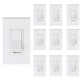 Thumbnail In Wall Dimmer Switch for LED Light/CFL/Incandescent, 3-Way Single Pole Dimmable Slide, 600W max Incandescent, 150W max... — Smart Switch, CLOUDY BAY