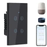 Thumbnail Smart Light Switch, 1 Gang WiFi Touch Switch with APP Control and Timing Function, Black Single Pole Switches — Smart Switch, BSEED