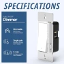 Thumbnail Digital Dimmer Light Switch, Single Pole/3-Way LED Slide Dimmer — Smart Switch, ThunderWay