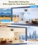 Thumbnail 2 in 1 WiFi RGB-LED Ceiling Fan with Lights and Remote — Smart Fan, Vookea