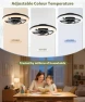 Thumbnail 2 in 1 WiFi RGB-LED Ceiling Fan with Lights and Remote — Smart Fan, Vookea