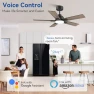 Thumbnail 42-Inch Smart Ceiling Fan with Lights Remote, APP & Voice Control — Smart Fan, Hoenofly