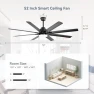 Thumbnail 52 Inch Ceiling Fan with Lights, Smart Indoor/Outdoor — Smart Fan, Sofucor