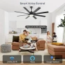 Thumbnail 52 Inch Ceiling Fan with Lights, Smart Indoor/Outdoor — Smart Fan, Sofucor