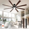 Thumbnail 72 Inch Smart Ceiling Fan with Light and Remote — Smart Fan, Homlit