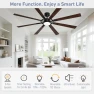 Thumbnail 72 Inch Smart Ceiling Fan with Light and Remote — Smart Fan, Homlit