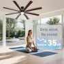Thumbnail 72 Inch Smart Ceiling Fan with Light and Remote — Smart Fan, Homlit