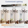 Thumbnail 72 Inch Smart Ceiling Fan with Light and Remote — Smart Fan, Homlit