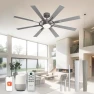Thumbnail 72 Inch Smart Ceiling Fan with Light and Remote — Smart Fan, Homlit
