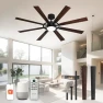 Thumbnail 72 Inch Smart Ceiling Fan with Light and Remote — Smart Fan, Homlit
