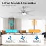 Thumbnail Smart Outdoor Ceiling Fan with Lights and Remote — Smart Fan, cumilo
