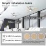Thumbnail Smart Outdoor Ceiling Fan with Lights and Remote — Smart Fan, cumilo
