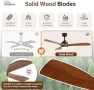Thumbnail Smart Wood Ceiling Fan with Light — Smart Fan, Sofucor