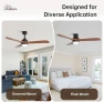Thumbnail Smart Wood Ceiling Fan with Light — Smart Fan, Sofucor
